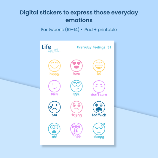 Mood Stickers — Everyday Feelings S1 - Digital Download